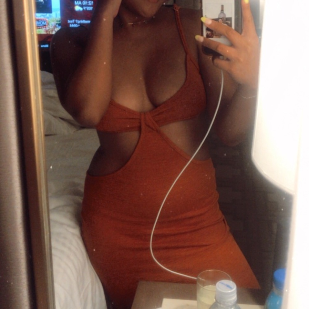 Sexy V Neck Knitted back Cut Out Maxi Dress